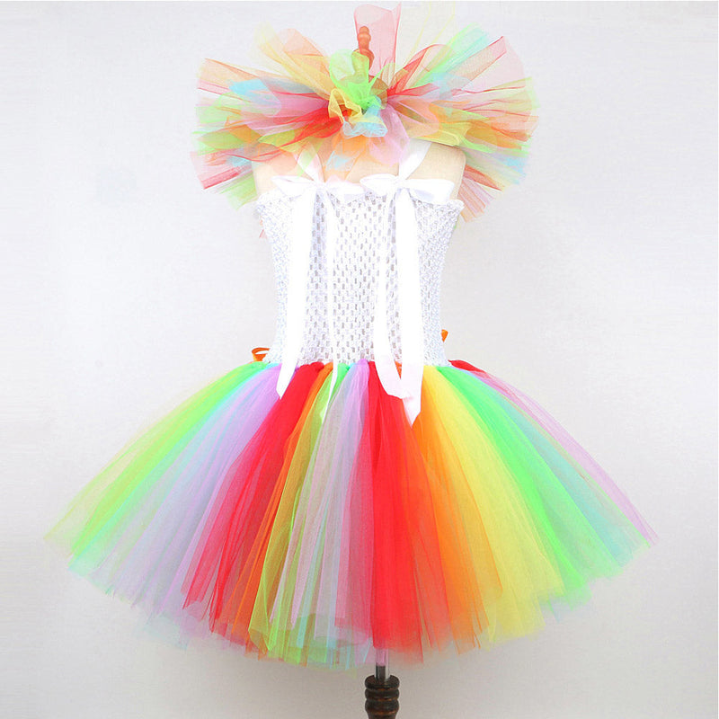 SeeCosplay Kids Girls Clown Cosplay Costume Outfits Halloween Carnival Party Suit GirlKidsCostume
