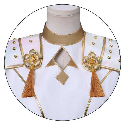 Zoey Cosplay White Holographic Outfit For Adult Female Halloween Carnival Suit-Seecosplay