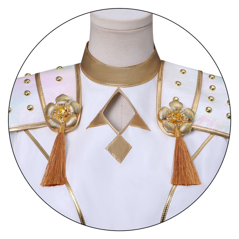 Zoey Cosplay White Holographic Outfit For Adult Female Halloween Carnival Suit-Seecosplay