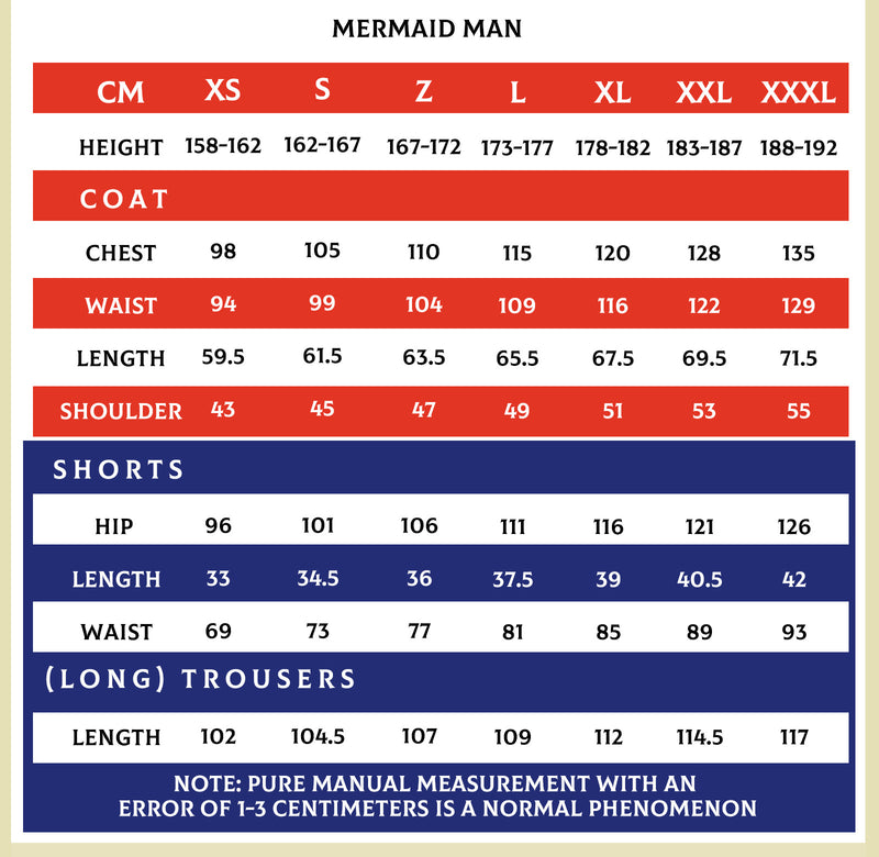 SPONGEBOB Mermaid Man Cosplay Costume For Adult Man Halloween Costume