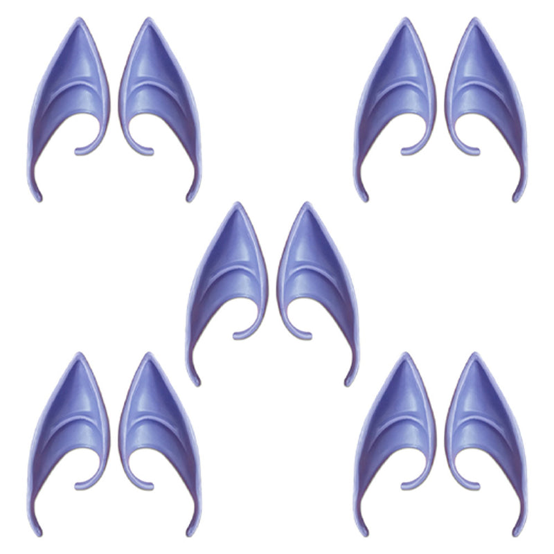 5Pairs Avatar Cosplay Elf Ears Halloween Elf Latex  Ears Halloween Carnival Party DIY Decor Gifts