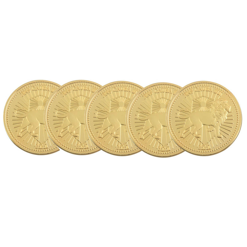 5pcs Movie John Wick Cosplay Gold Coins Costume Accessories  Props