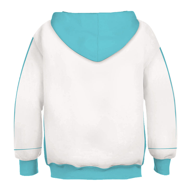 SeeCosplay The Super Mario Bros. Peach Blue Cosplay Hoodie 3D Printed Hooded Sweatshirt Kids Children Casual Streetwear Pullover GirlKidsCostume