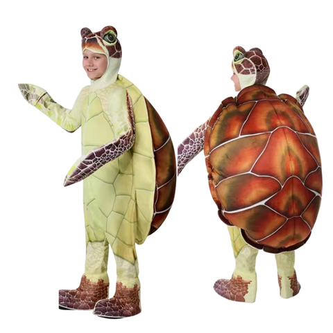 Halloween Sea Kids Brown Turtle Cosplay Costume For Children Unisex Halloween Costume