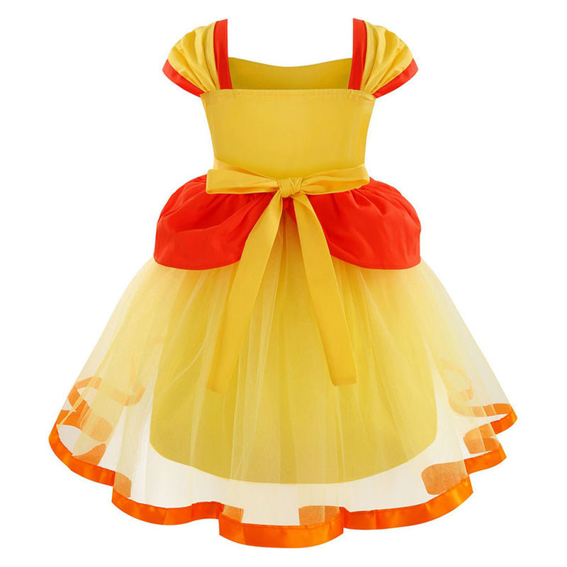 Super Mario:Costume Bros. Daisy Kids Girls Tutu Dress Cosplay Costume Dress Halloween Carnival Party Suit