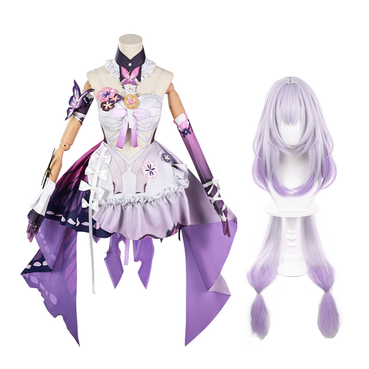 Honkai Star Rail Castorice Cosplay Purple White Costume DressFor Adult Female Halloween Costume