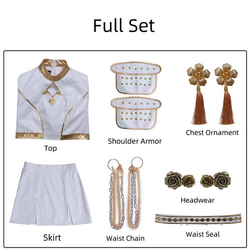 Zoey Cosplay White Holographic Outfit For Adult Female Halloween Carnival Suit-Seecosplay