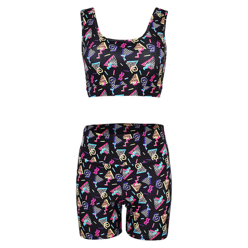 80 90s Yoga set 80s 90s Workout Outfit Cosplay Costume Outfits Halloween Carnival Suit Women 2 Piece