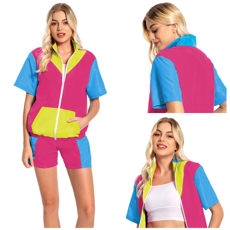 80s 90s Track Suits Set Women's 2 Piece Outfits women jogging suits 2 piece set