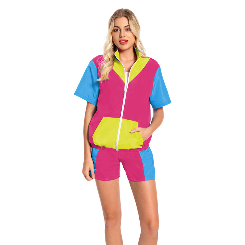 80s 90s Track Suits Set Women's 2 Piece Outfits women jogging suits 2 piece set