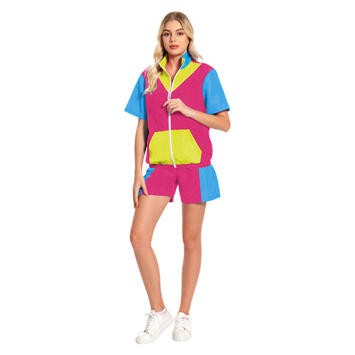 80s 90s Track Suits Set Women's 2 Piece Outfits women jogging suits 2 piece set