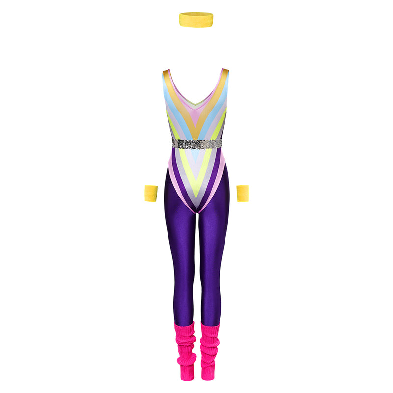 80s bodysuit Cosplay Costume Outfits Halloween Carnival Suit women