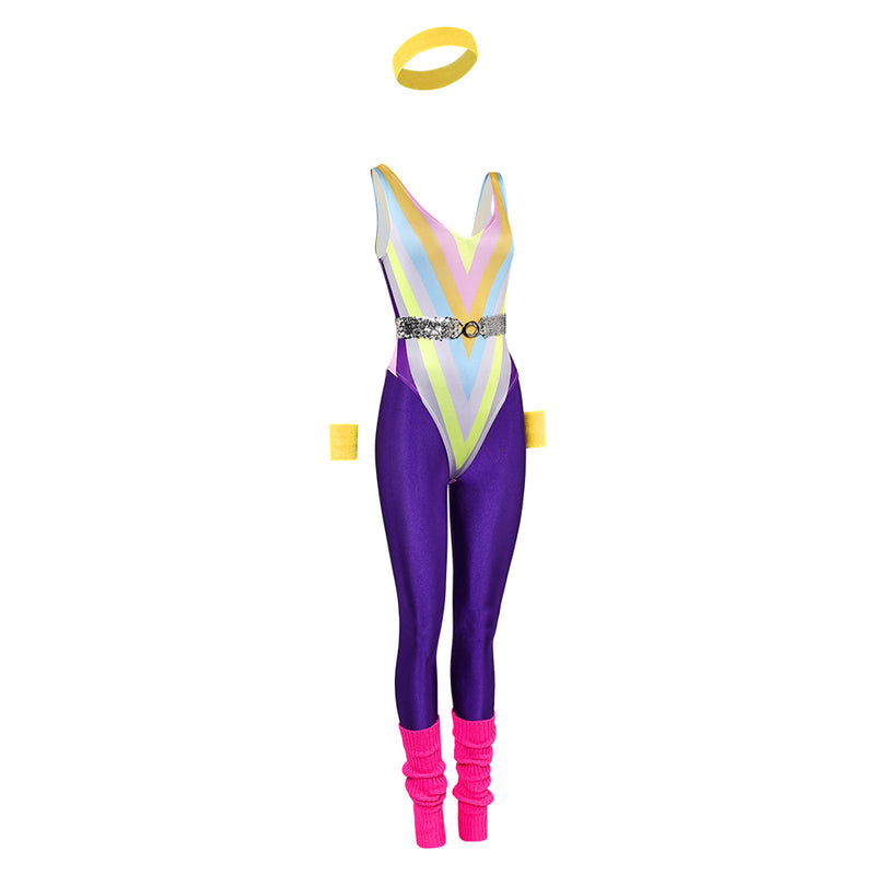 80s bodysuit Cosplay Costume Outfits Halloween Carnival Suit women