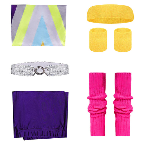 80s bodysuit Cosplay Costume Outfits Halloween Carnival Suit women