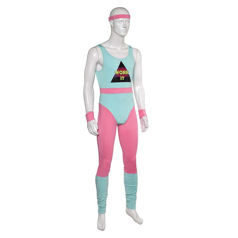 80s Costumes For Men Workout Cosplay Costume Outfits Halloween Carnival Suit 80s Exercise Costumes 80s Fitness Costumes Men