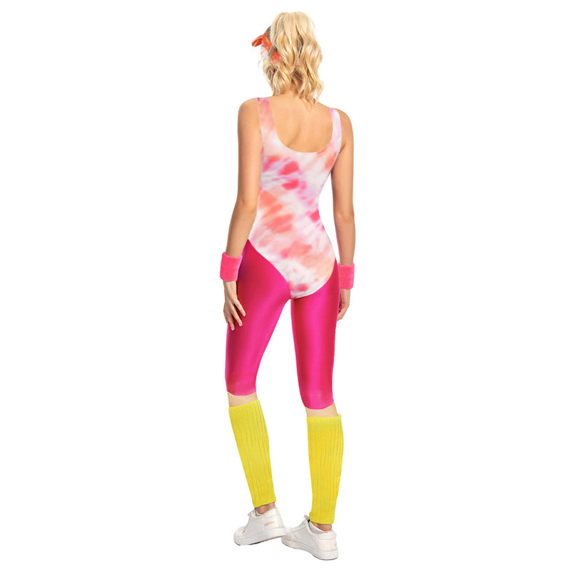 80s Fitness clothing women Cosplay Costume Outfits Halloween Carnival Party Suit