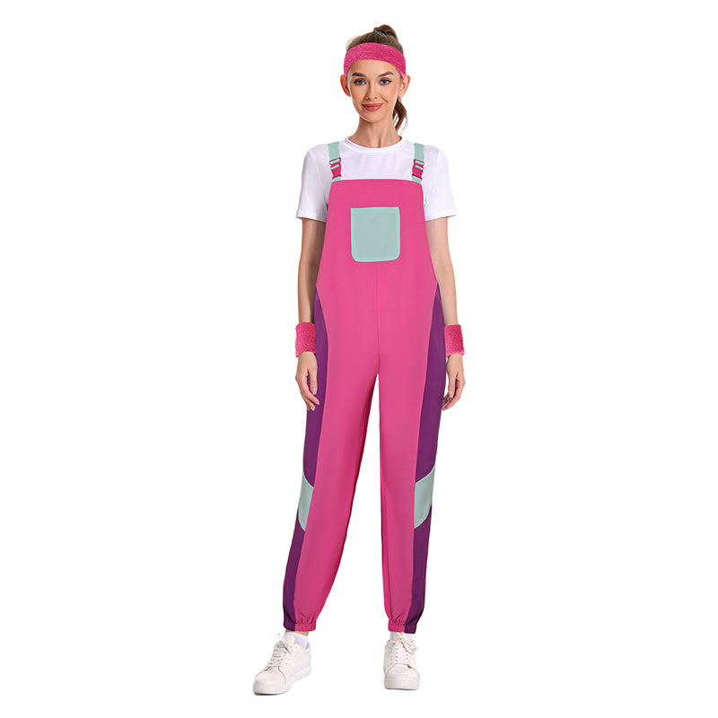 80s overall Cosplay Costume Outfits Halloween Carnival Suit women