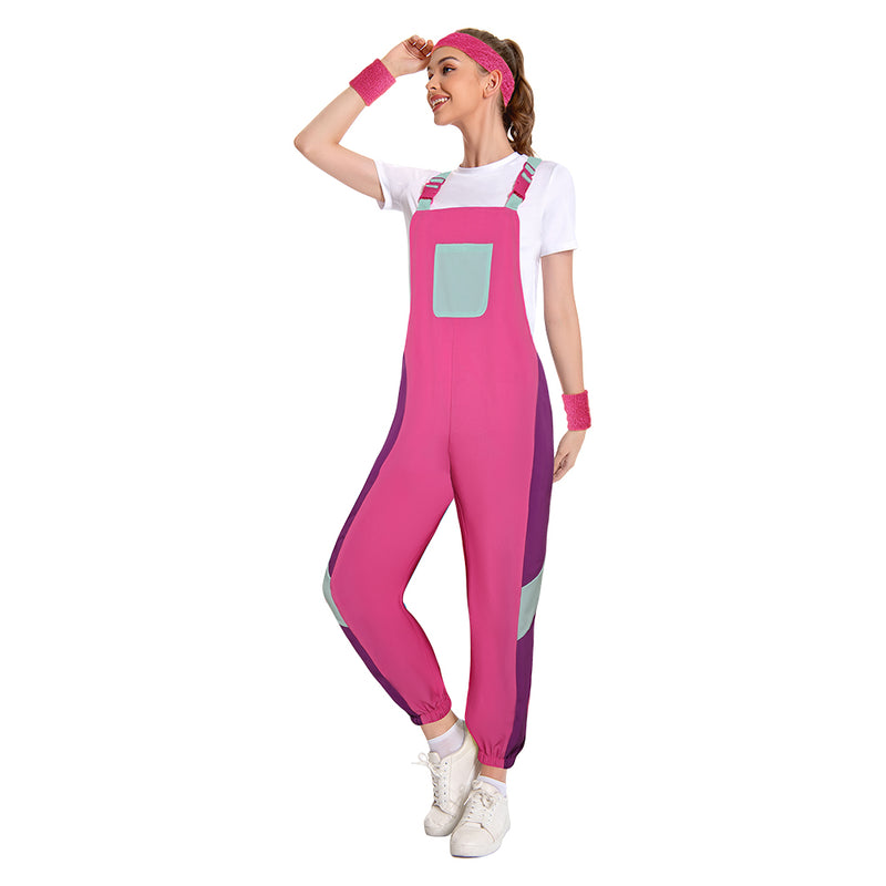 80s overall Cosplay Costume Outfits Halloween Carnival Suit women