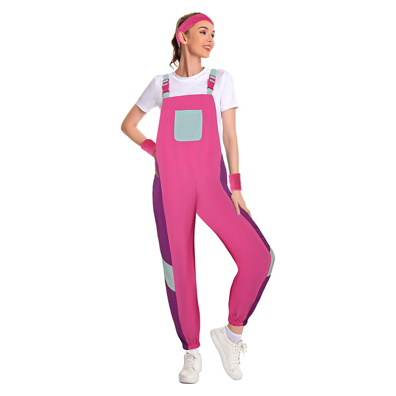 80s overall Cosplay Costume Outfits Halloween Carnival Suit women