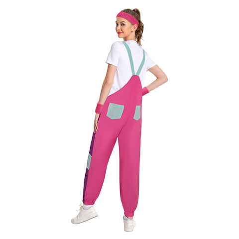 80s overall Cosplay Costume Outfits Halloween Carnival Suit women
