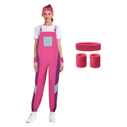 80s overall Cosplay Costume Outfits Halloween Carnival Suit women