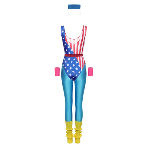 80s tracksuit women 80s Workout Costume Cosplay Costume Outfits Halloween Carnival Suit 80s 90s Leotard Legging