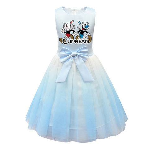 SeeCosplay Cuphead Kids Girls Cosplay Costume Dress Outfits Halloween Carnival Party Suit