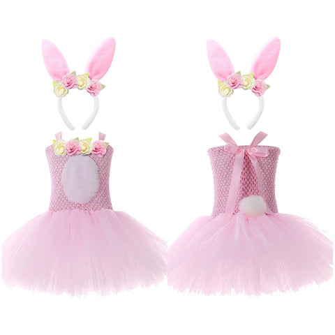 SeeCosplay Easter Bunny Kids Girls Cosplay Costume Dress Outfits Halloween Carnival Suit GirlKidsCostume