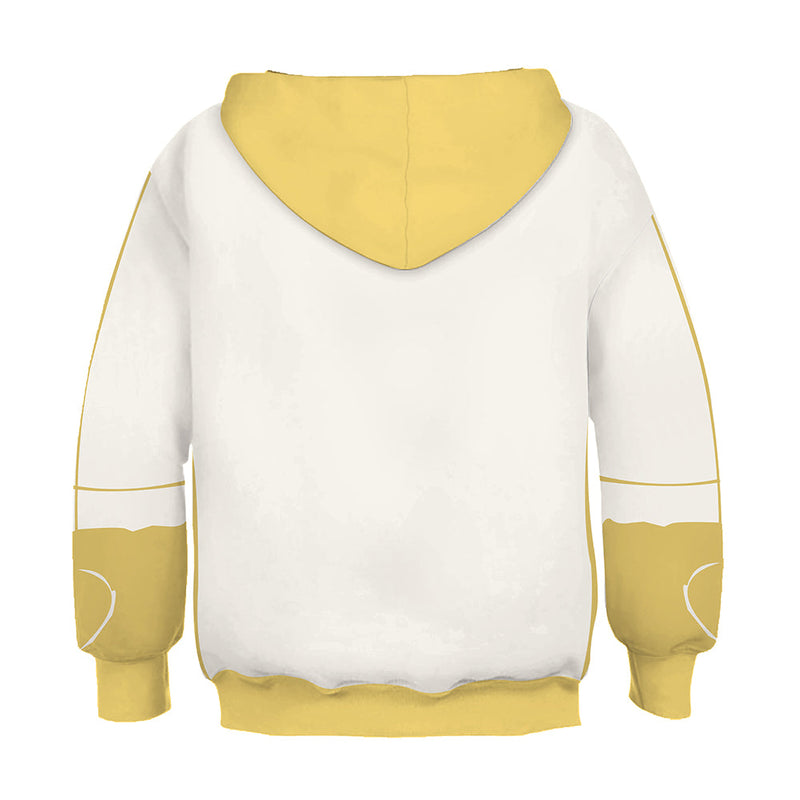 SeeCosplay The Super Mario Bros. Peach Cosplay Yellow Hoodie 3D Printed Hooded Sweatshirt Kids Children Casual Streetwear Pullover GirlKidsCostume