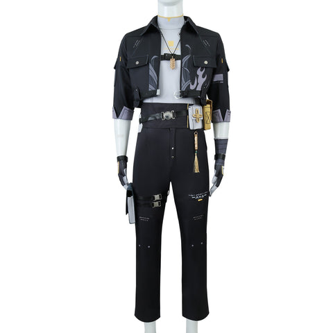 Wuthering Waves Costume Lingyang Rover Black Outfit Adult Male Halloween Carnival Suit