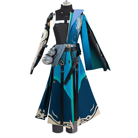 Wuthering Waves Costume Jiyan Cosplay Blue Outfit Adult Male Halloween Carnival Suit