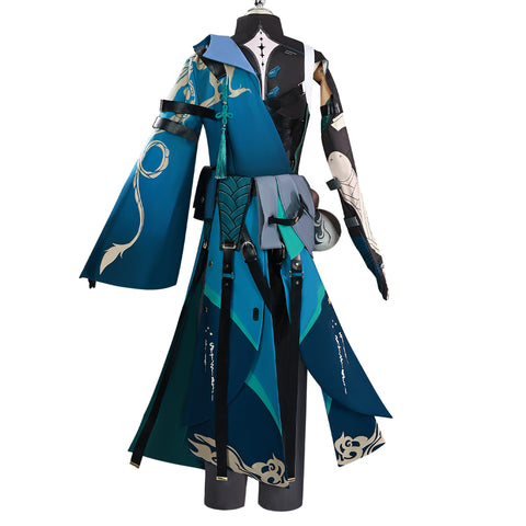 Wuthering Waves Costume Jiyan Cosplay Blue Outfit Adult Male Halloween Carnival Suit