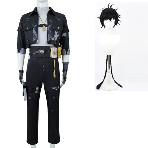 Wuthering Waves Costume Lingyang Rover Black Outfit Adult Male Halloween Carnival Suit