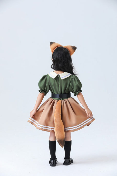 SeeCosplay Fox Nick Wilde Kids Girls Cosplay Costume Dress Fancy Outfit Halloween Carnival Suit GirlKidsCostume