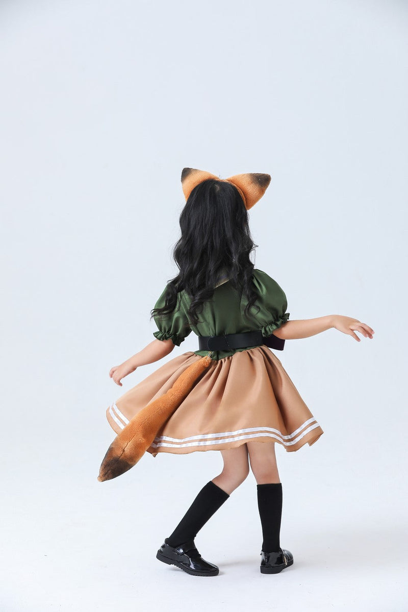 SeeCosplay Fox Nick Wilde Kids Girls Cosplay Costume Dress Fancy Outfit Halloween Carnival Suit GirlKidsCostume