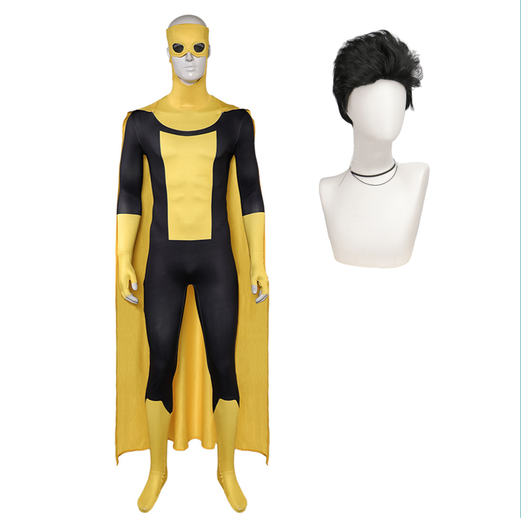 Invincible Mark Grayson Cosplay Costume Yellow Jumpsuit For Adult Man Halloween Costume