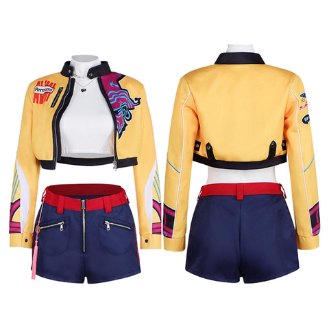 Rumi Cosplay Yellow Jacket Suit For Children Female Halloween Carnival Suit-Seecosplay