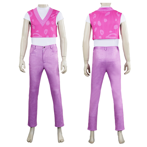 Mystery Saja Cosplay Pink Outfit For Adult Man Halloween Carnival Suit-Seecosplay