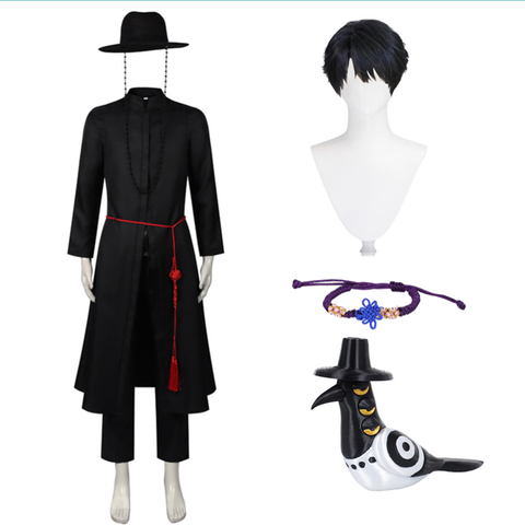 Cosplay Black Outfit For Adult Man Halloween Carnival Suit