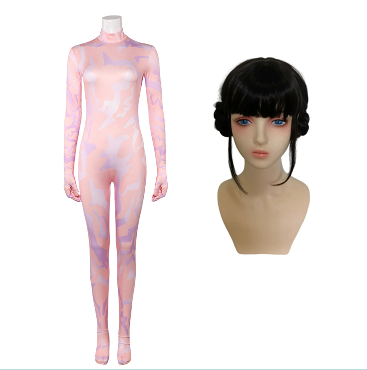 Zoey Cosplay Pink Jumpsuit For Adult Female Halloween Carnival Suit