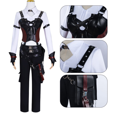 Love and Deepspace Costume Miss e Cosplay Black Adult Female Suit