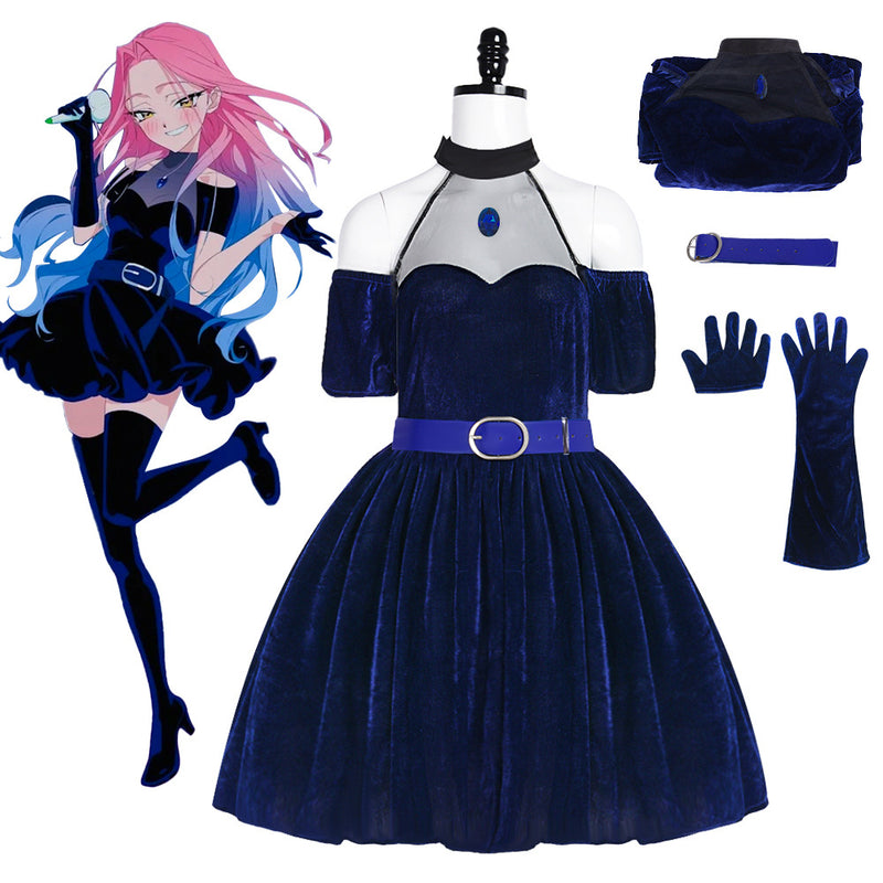 Alien Stage Costume MIZi Drak Blue Dress Cosplay Adult Female Outfits Halloween Costume