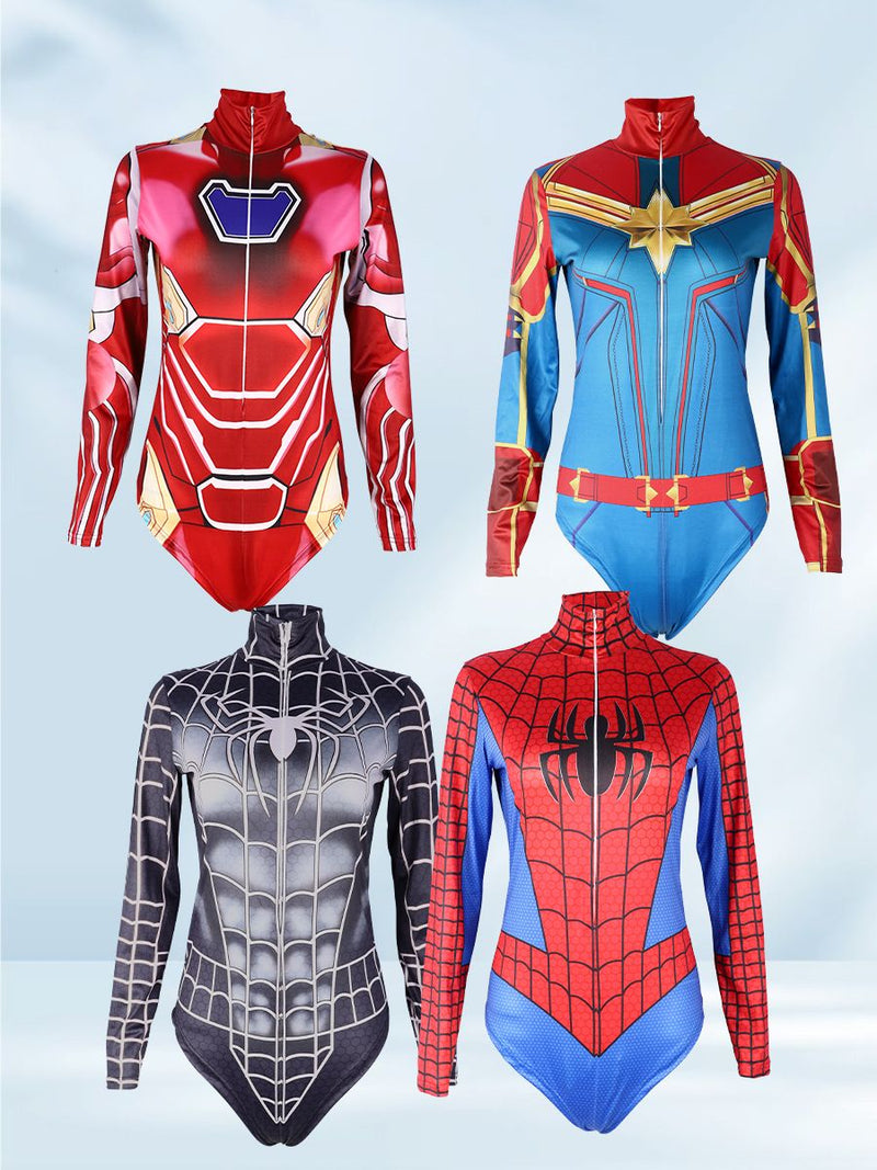 Spider-Man:Girl Women Sexy Superhero Jumpsuit Classic Sexy Spider Suit for Party Halloween Cosplay Costume