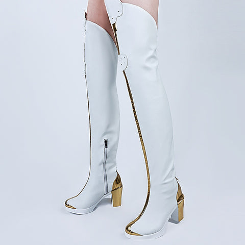 Wuthering Waves Costume Jinhsi Cosplay White Outfits Adult Female Halloween Carnival Suit