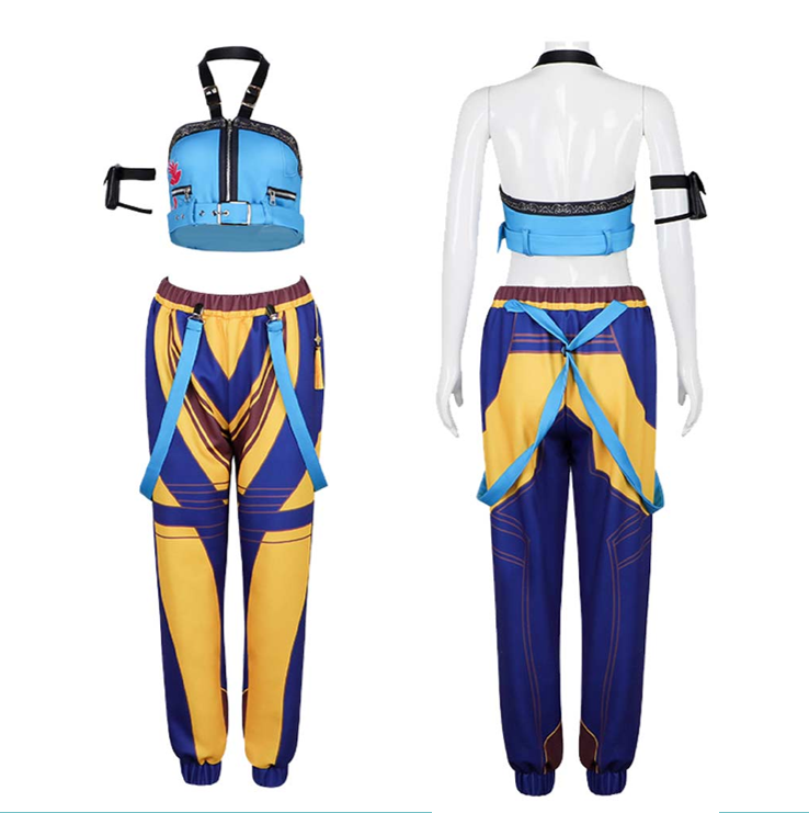Zoey Cosplay Blue Outfit For Adult Female Halloween Carnival Suit