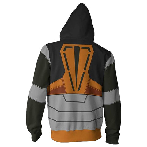 Adult Half Life Cosplay Zip Up Men Hoodie