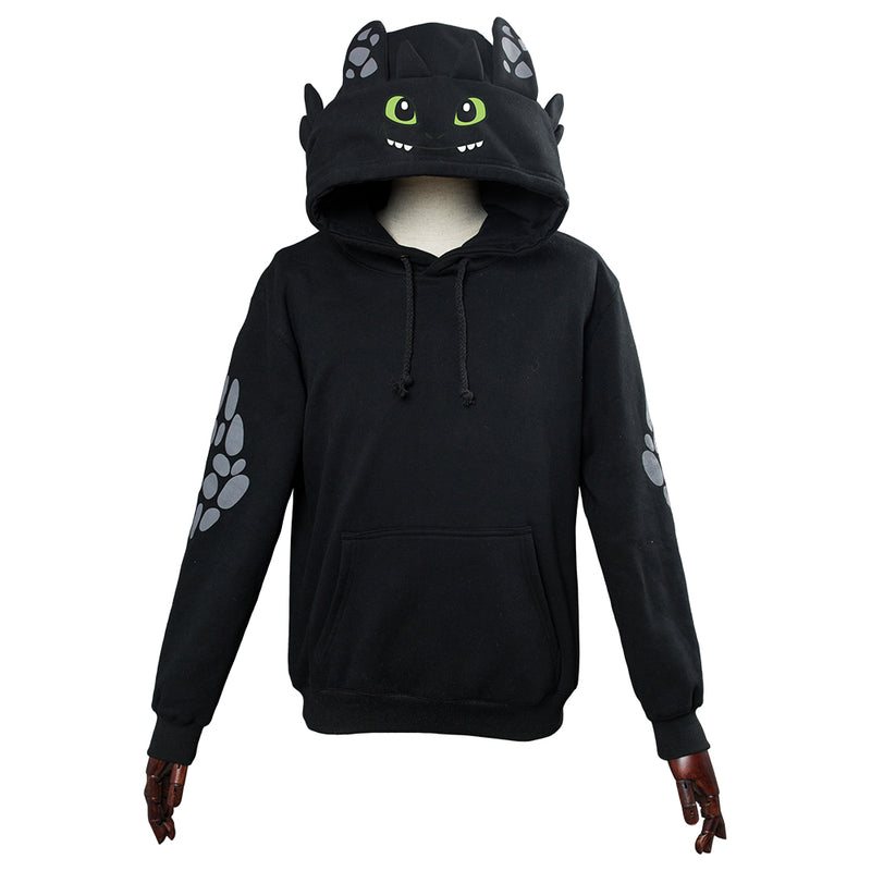 Adult How to Train Your Toothless Cosplay Hoodie Sweatshirt Casual Pullover Jackets Coat Hooded Hoodies