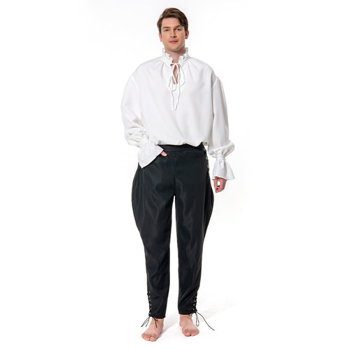 Adult Medieval Lace-up Trousers Loose Pant Cosplay Costume Halloween Carnival Suit