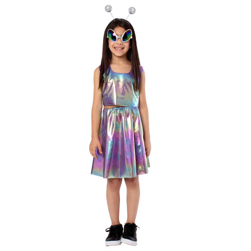 Alien Role Play Dress Children‘s Split Dress Cosplay Costume Outfits Halloween Carnival Suit