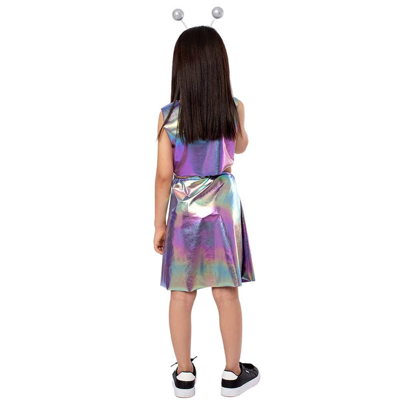 Alien Role Play Dress Children‘s Split Dress Cosplay Costume Outfits Halloween Carnival Suit